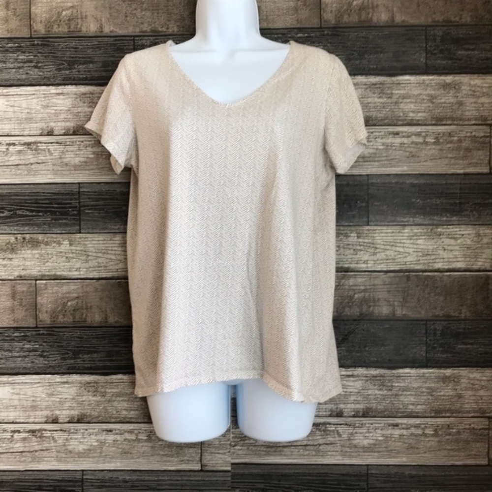 J. Jill Perfect Pima V-Neck Print Tee (shirt)